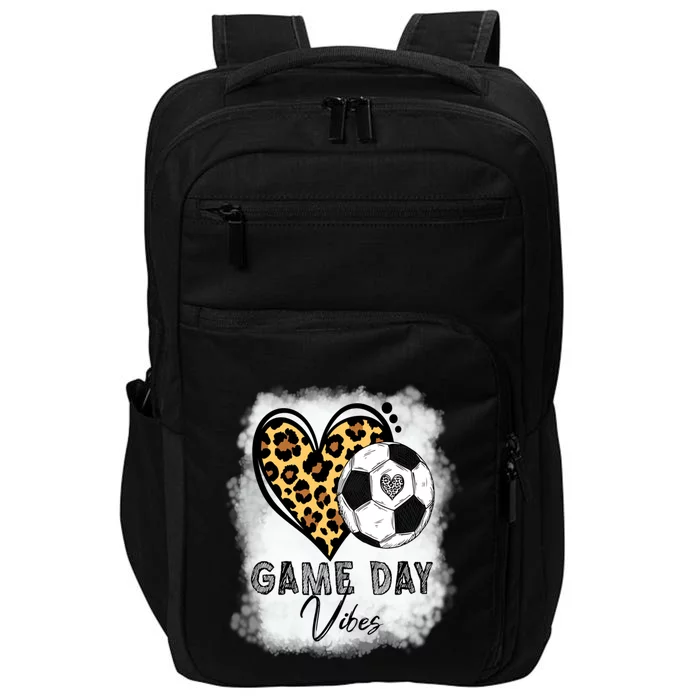 Bleached Soccer Game Day Vibes Soccer Mom Game Day Season Gift Impact Tech Backpack