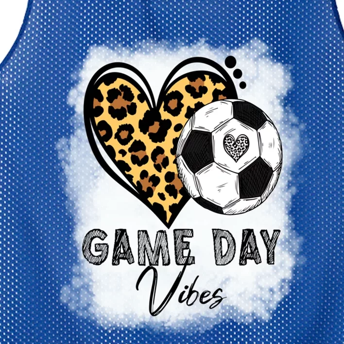 Bleached Soccer Game Day Vibes Soccer Mom Game Day Season Gift Mesh Reversible Basketball Jersey Tank