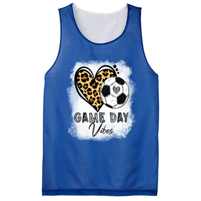 Bleached Soccer Game Day Vibes Soccer Mom Game Day Season Gift Mesh Reversible Basketball Jersey Tank