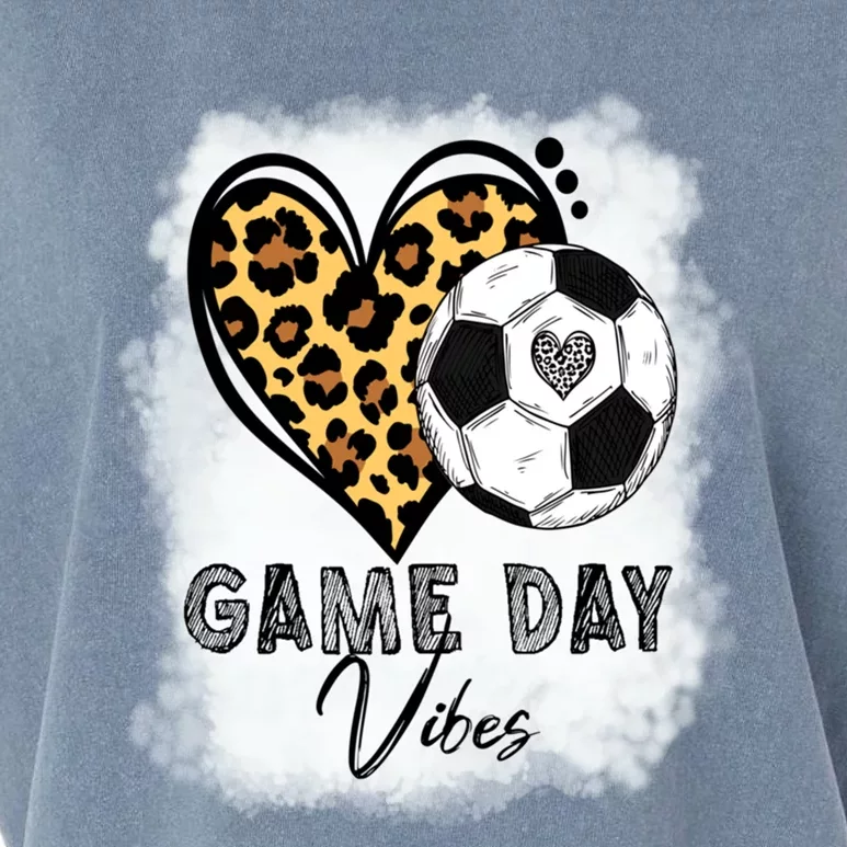 Bleached Soccer Game Day Vibes Soccer Mom Game Day Season Gift Garment-Dyed Women's Muscle Tee