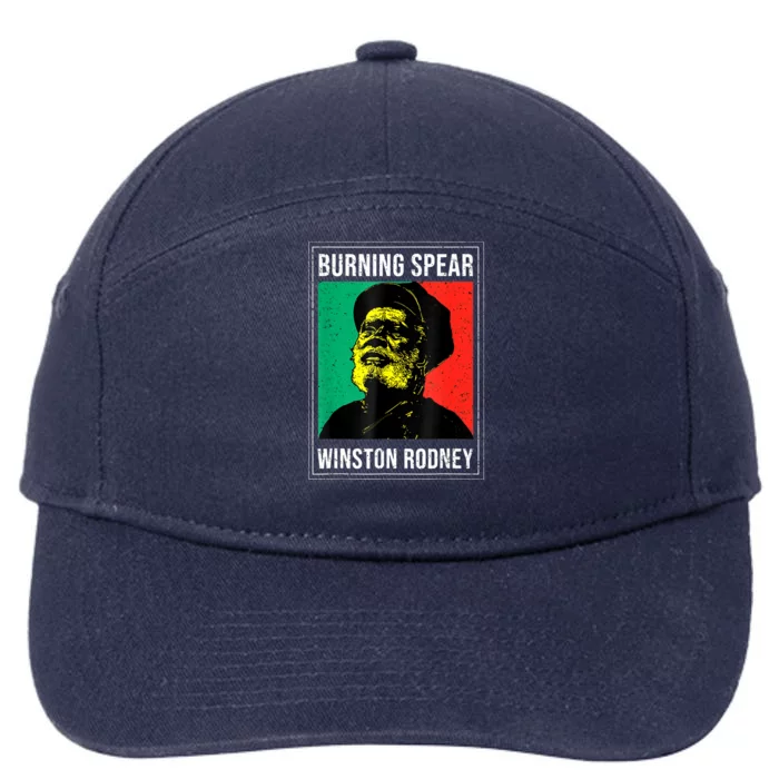 Burnings Spear Green And Red 7-Panel Snapback Hat