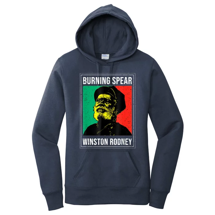 Burnings Spear Green And Red Women's Pullover Hoodie