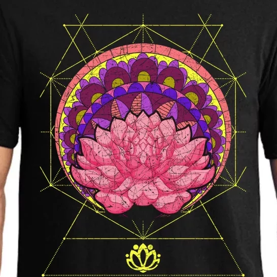 Boho Sacred Geometry Spiritual Yoga Bohemian Lotus Flower Gift Pajama Set