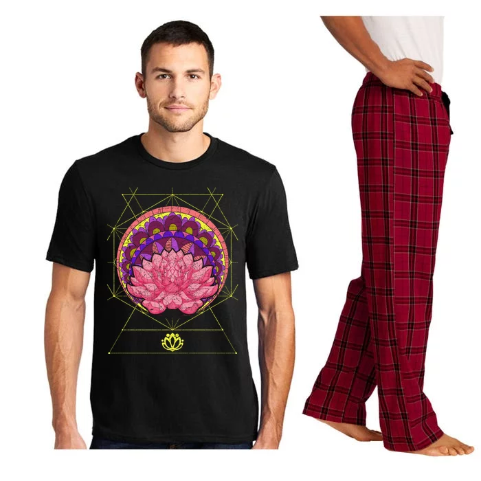 Boho Sacred Geometry Spiritual Yoga Bohemian Lotus Flower Gift Pajama Set