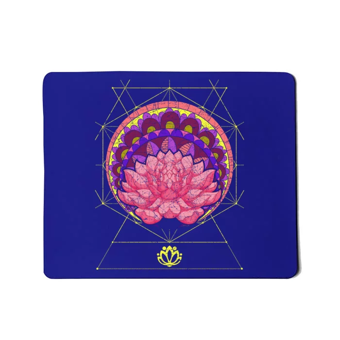 Boho Sacred Geometry Spiritual Yoga Bohemian Lotus Flower Gift Mousepad