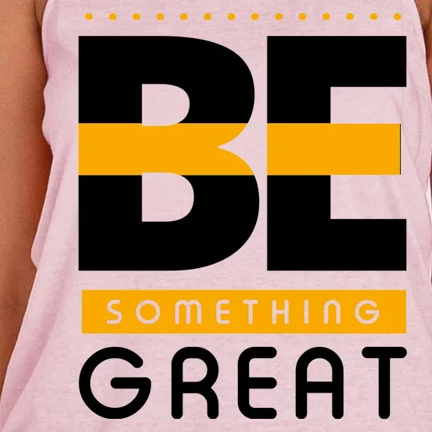 Be Something Great Women's Knotted Racerback Tank