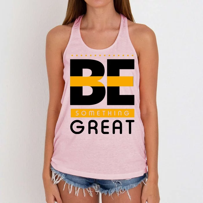 Be Something Great Women's Knotted Racerback Tank