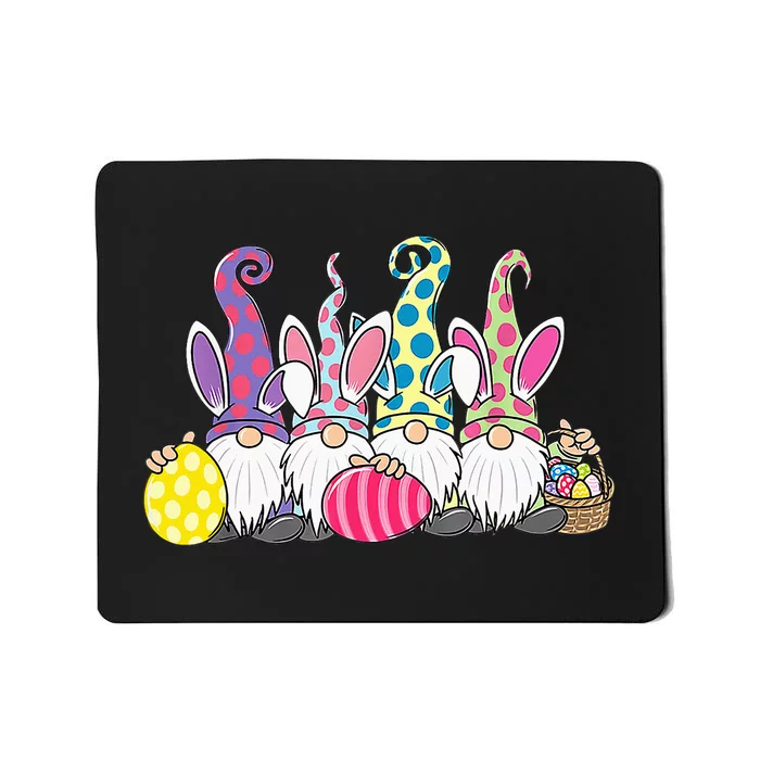 Bunny Spring Gnome Easter Egg Hunting And Basket Mousepad