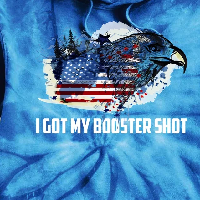 Booster Shot Gift America Veteran Usa Teacher Military Gift Tie Dye Hoodie