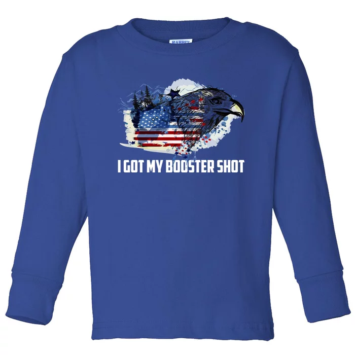 Booster Shot Gift America Veteran Usa Teacher Military Gift Toddler Long Sleeve Shirt