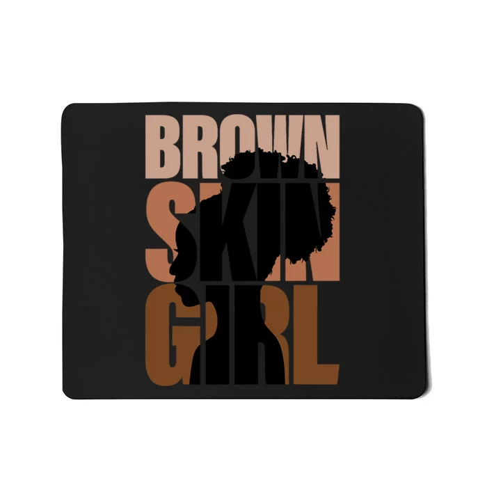 Brown Skin Girl Black Melanin Black History Juneteenth Women Mousepad