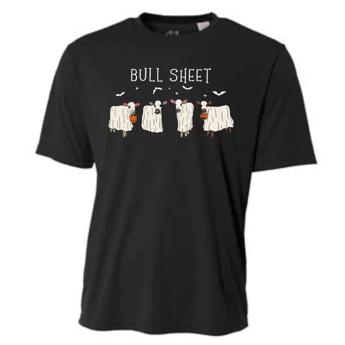 Bull Sheet Ghost Cow Halloween Funny This Is Bull Sheet Cooling Performance Crew T-Shirt