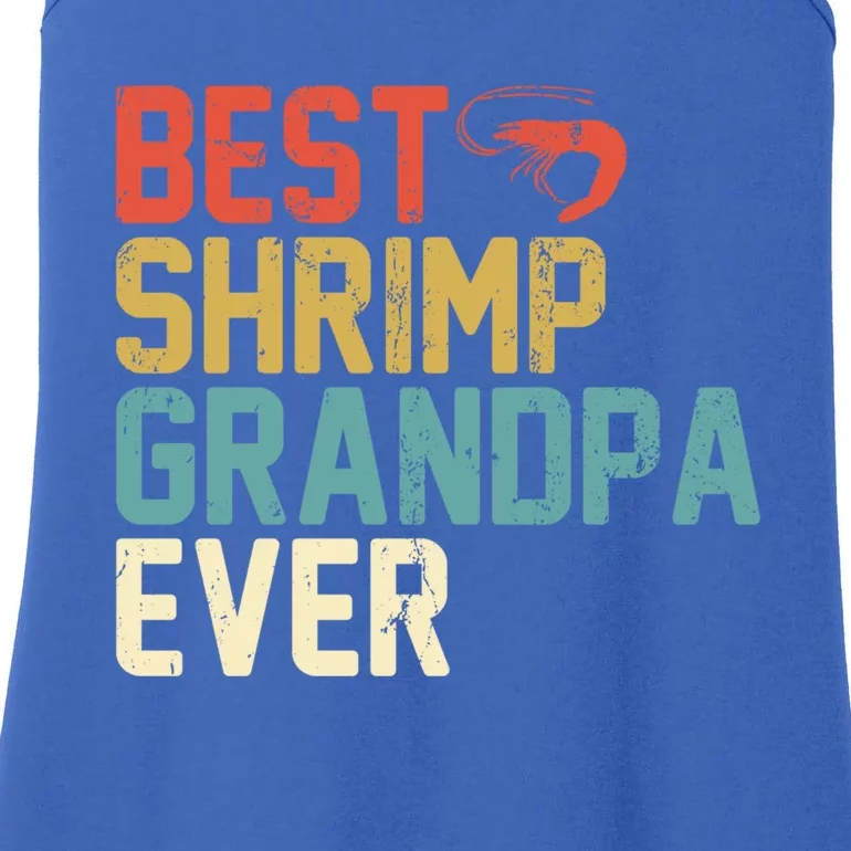 Best Shrimp Grandpa Ever Retro Gift Grandpa Funny Gift Ladies Essential Tank