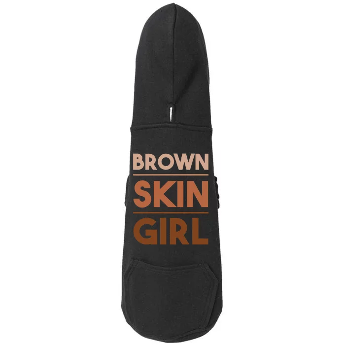 Brown Skin Girl Melanin Queen Afro Junenth Women Gifts Doggie 3-End Fleece Hoodie