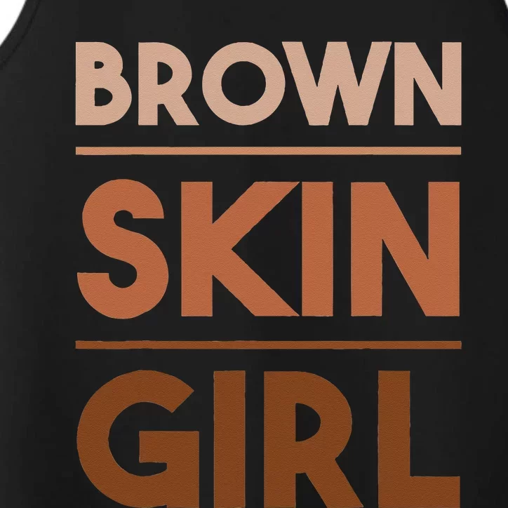 Brown Skin Girl Melanin Queen Afro Junenth Women Gifts Performance Tank