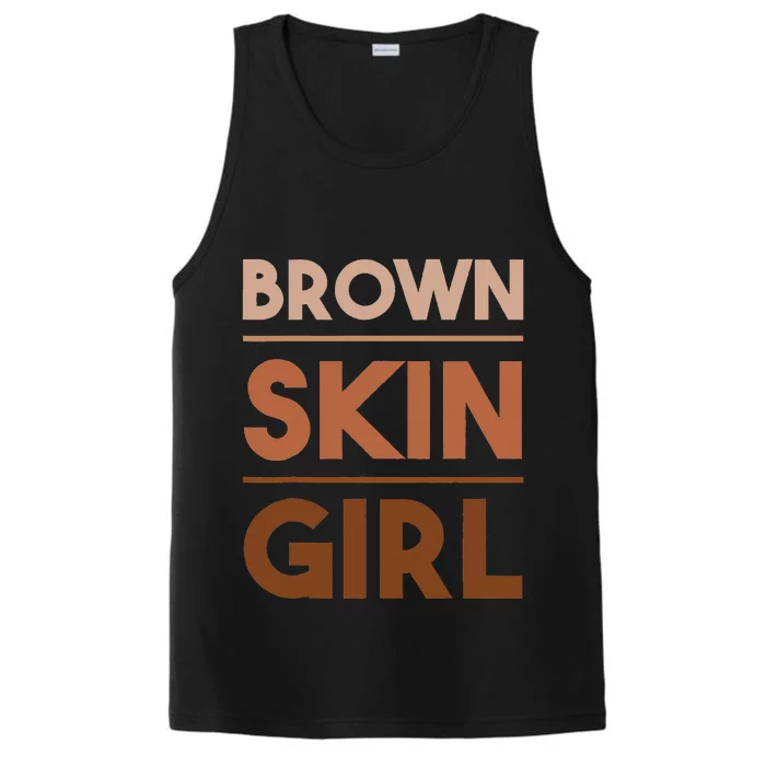 Brown Skin Girl Melanin Queen Afro Junenth Women Gifts Performance Tank