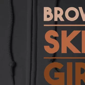 Brown Skin Girl Melanin Queen Afro Junenth Women Gifts Full Zip Hoodie