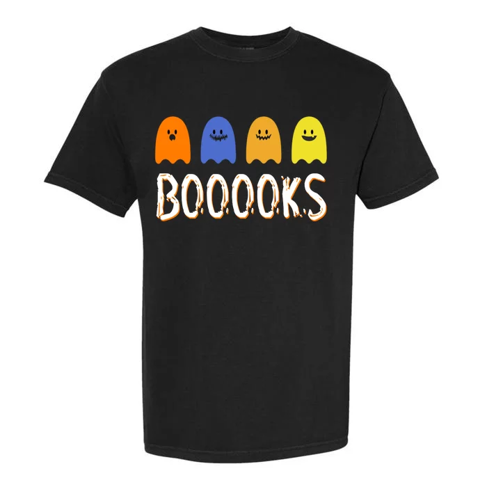 Books Spooky Ghost Funny Halloween Garment-Dyed Heavyweight T-Shirt