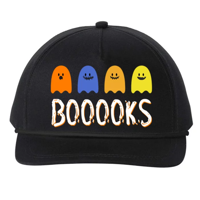 Books Spooky Ghost Funny Halloween Snapback Five-Panel Rope Hat