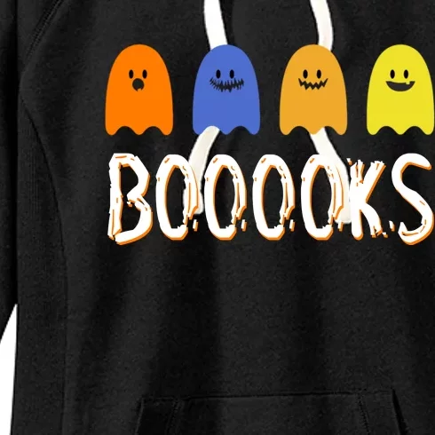 Books Spooky Ghost Funny Halloween Women's Fleece Hoodie