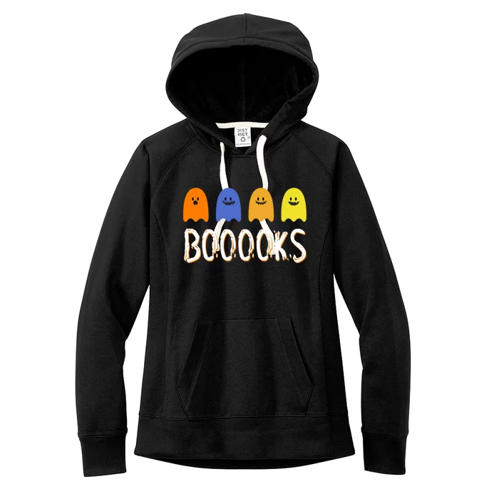 Books Spooky Ghost Funny Halloween Women's Fleece Hoodie