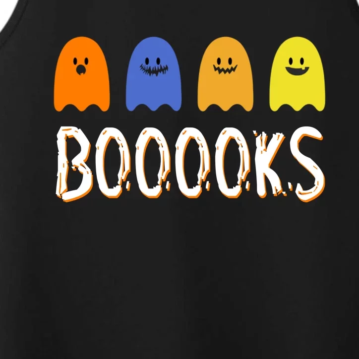 Books Spooky Ghost Funny Halloween Performance Tank