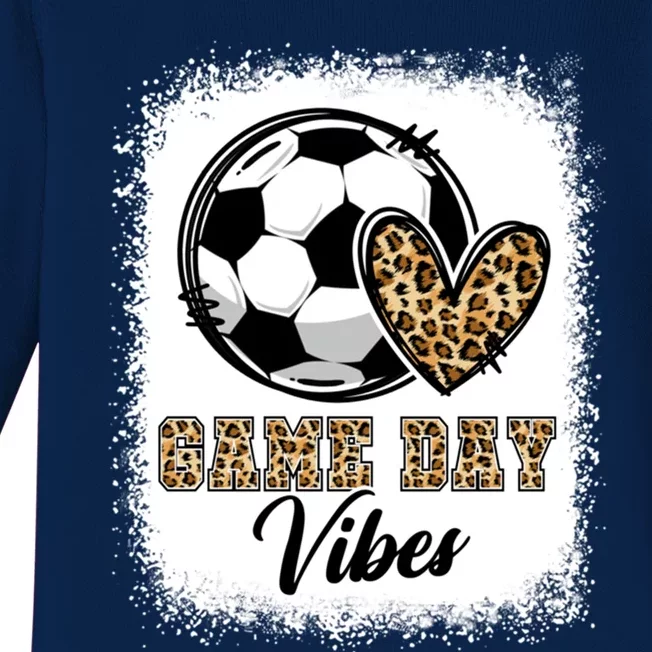 Bleached Soccer Game Day Vibes Soccer Mom Game Day Season Gift Baby Long Sleeve Bodysuit