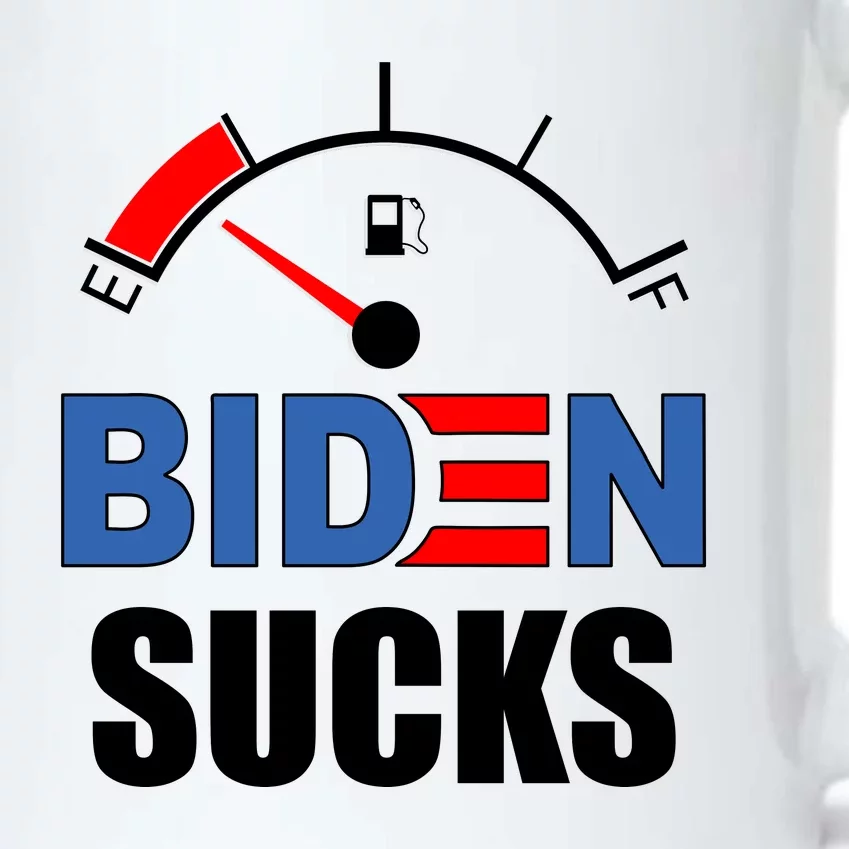 Biden Sucks Gas Tank On Empty E Black Color Changing Mug