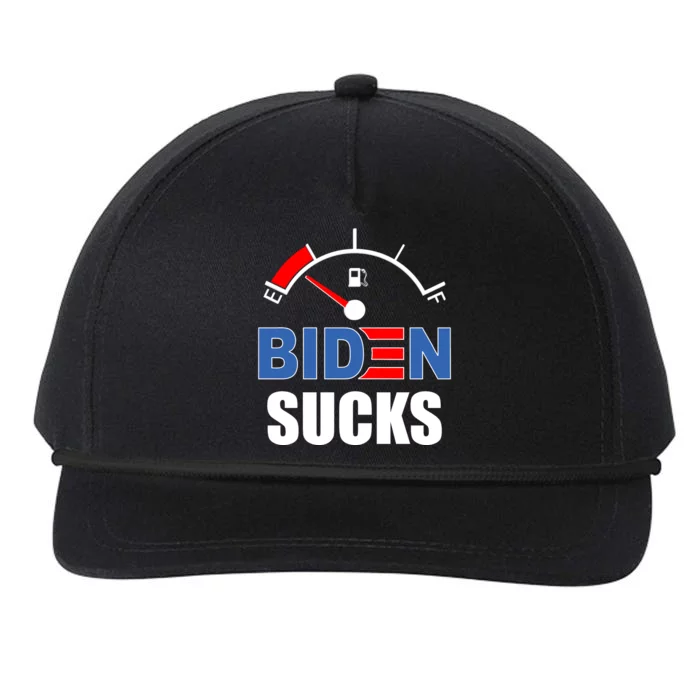 Biden Sucks Gas Tank On Empty E Snapback Five-Panel Rope Hat