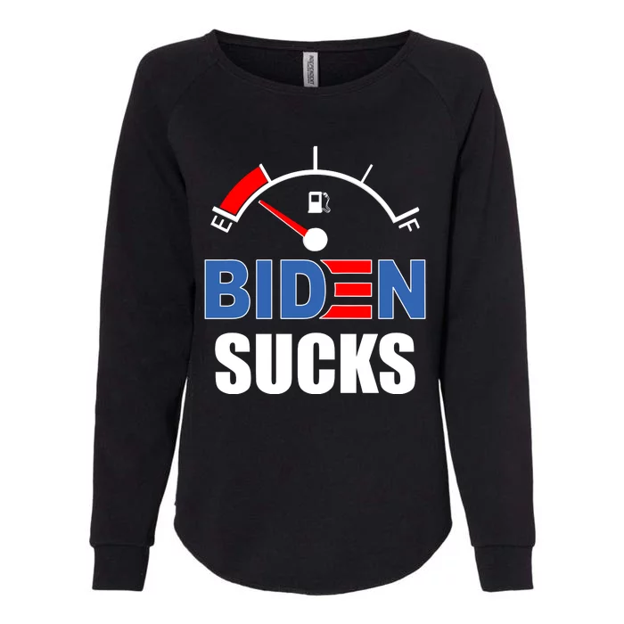 Biden Sucks Gas Tank On Empty E Womens California Wash Sweatshirt