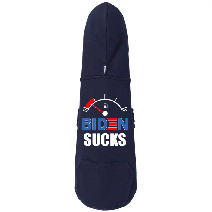 Biden Sucks Gas Tank On Empty E Doggie 3-End Fleece Hoodie