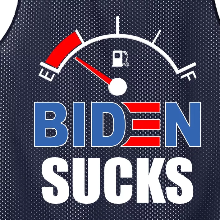 Biden Sucks Gas Tank On Empty E Mesh Reversible Basketball Jersey Tank