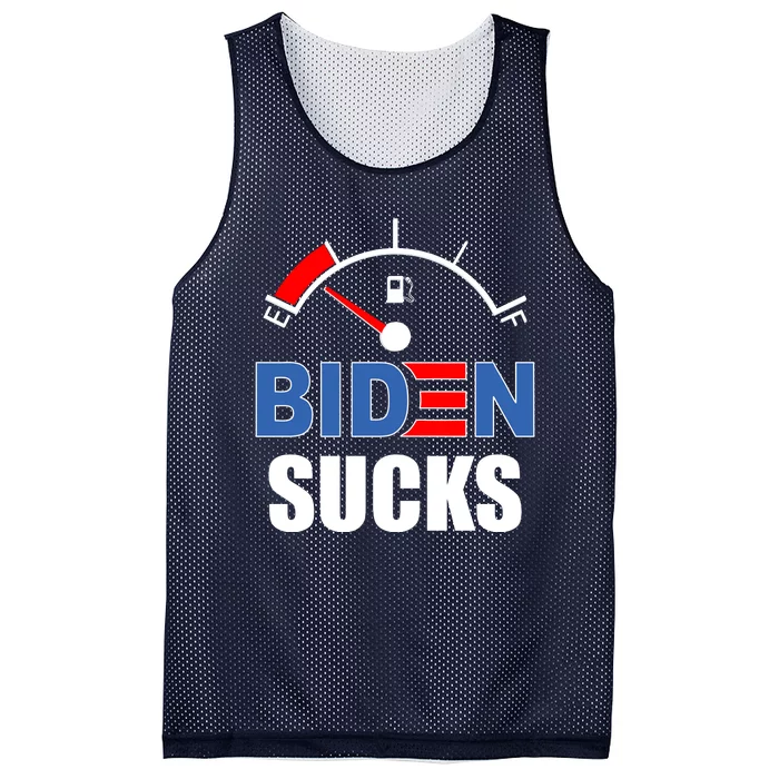 Biden Sucks Gas Tank On Empty E Mesh Reversible Basketball Jersey Tank