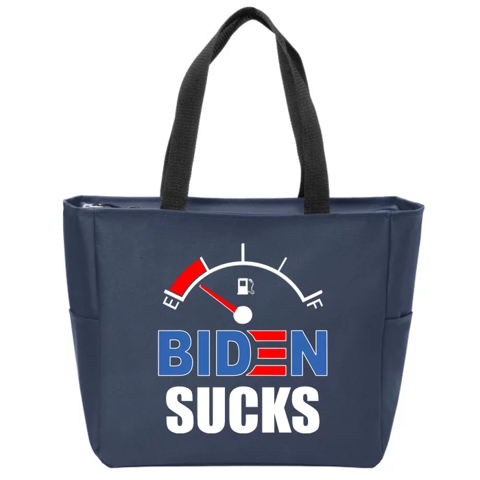 Biden Sucks Gas Tank On Empty E Zip Tote Bag