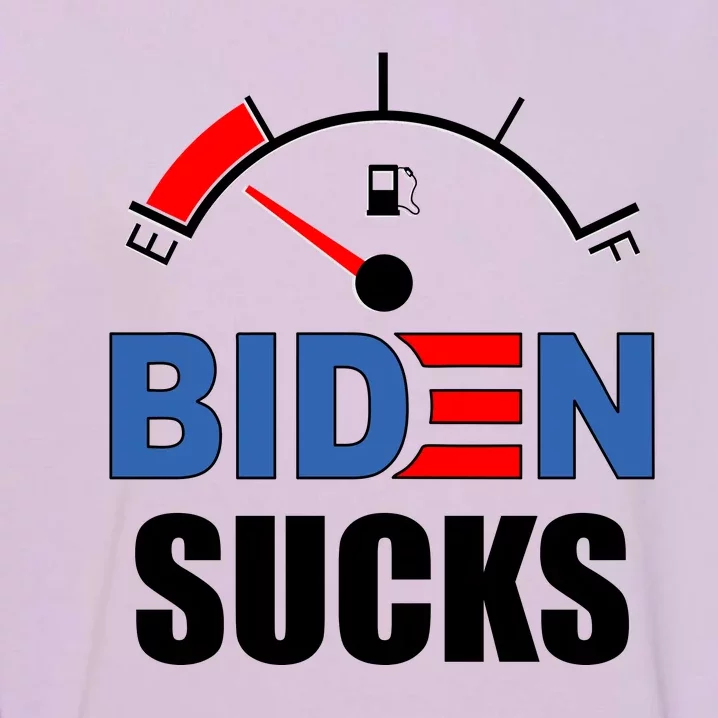 Biden Sucks Gas Tank On Empty E Garment-Dyed Sweatshirt