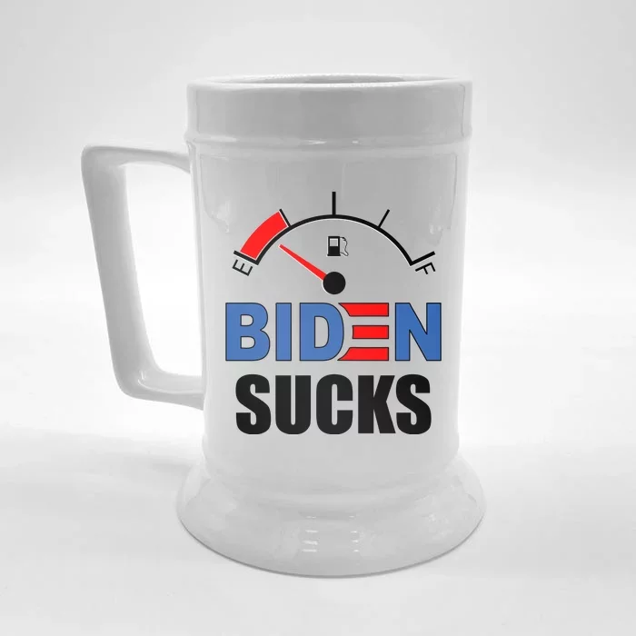 Biden Sucks Gas Tank On Empty E Front & Back Beer Stein