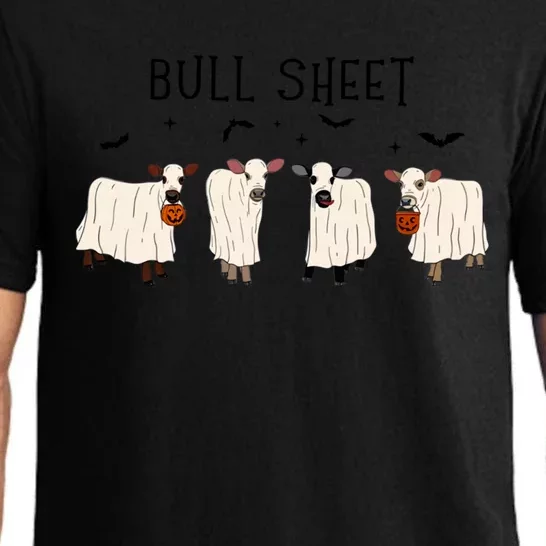 Bull Sheet Ghost Cow Halloween Funny This Is Bull Sheet. Pajama Set