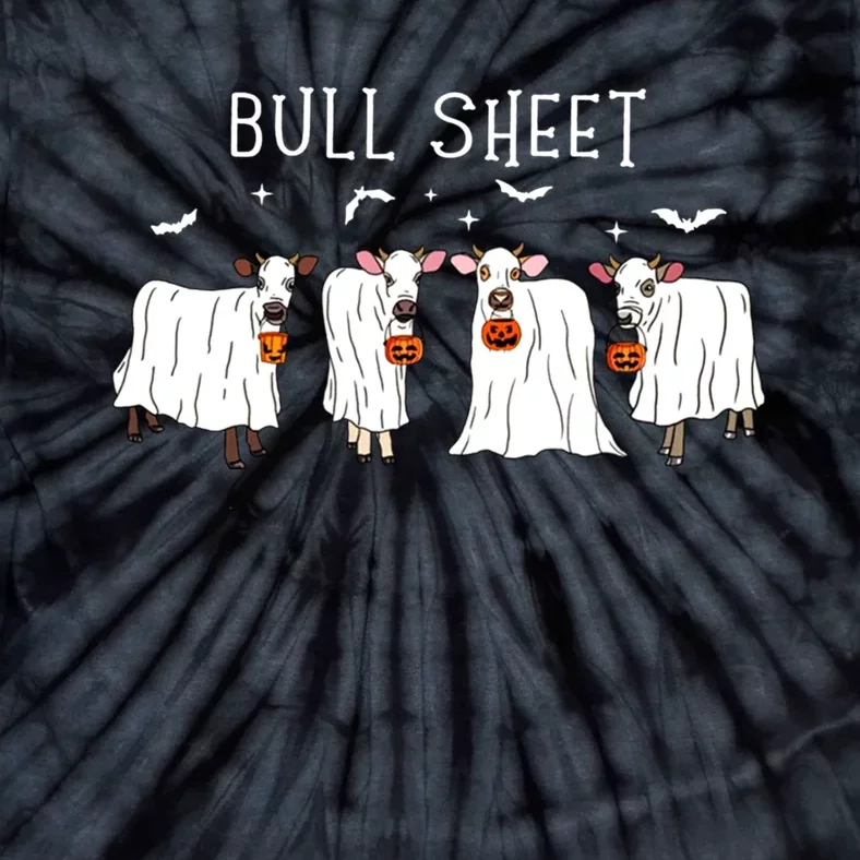 Bull Sheet Ghost Cow Halloween Funny This Is Bull Sheet Tie-Dye T-Shirt