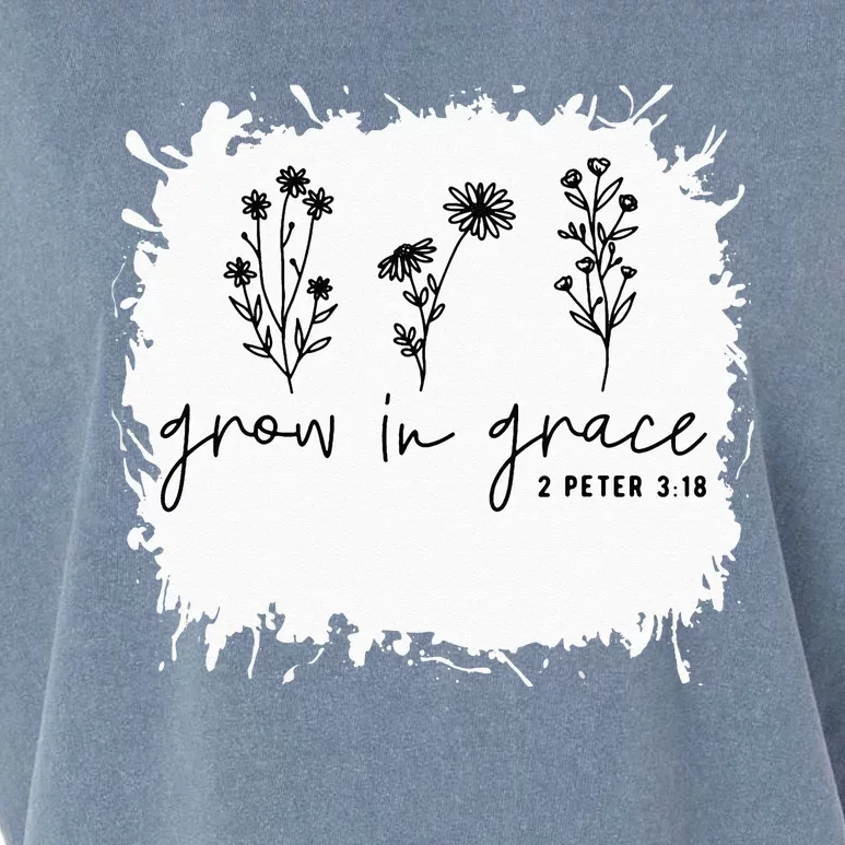 Boho Style Grow In Grace Succulent Plant Faith Christian Garment-Dyed Women's Muscle Tee