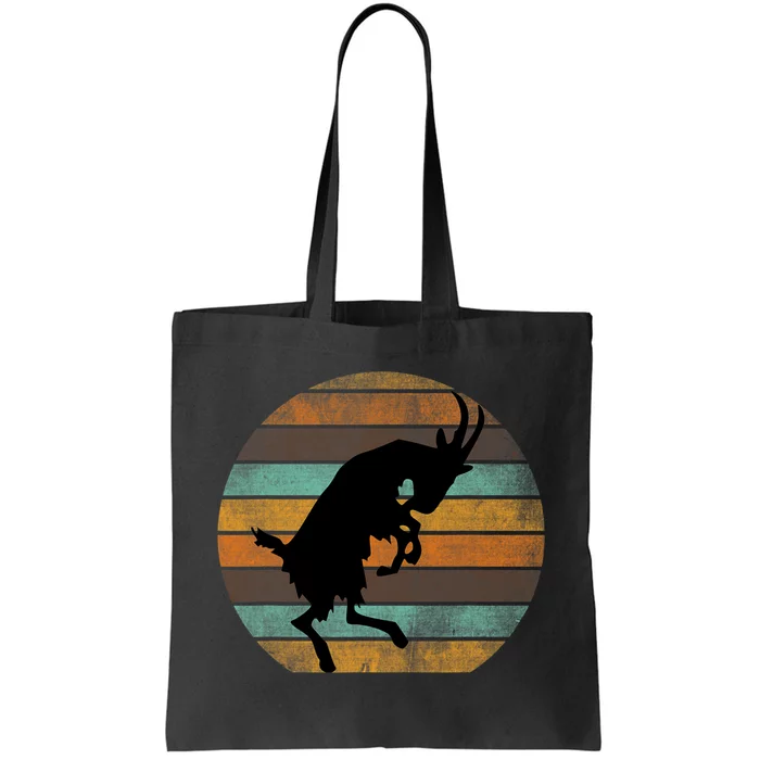 Billy Strings Goat Silhouette Retro Sunset Tote Bag