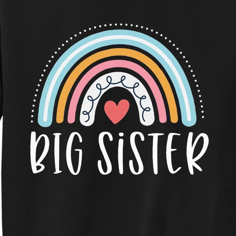 Big Sister Gifts Sibling Family Rainbow Graphic Sweatshirt