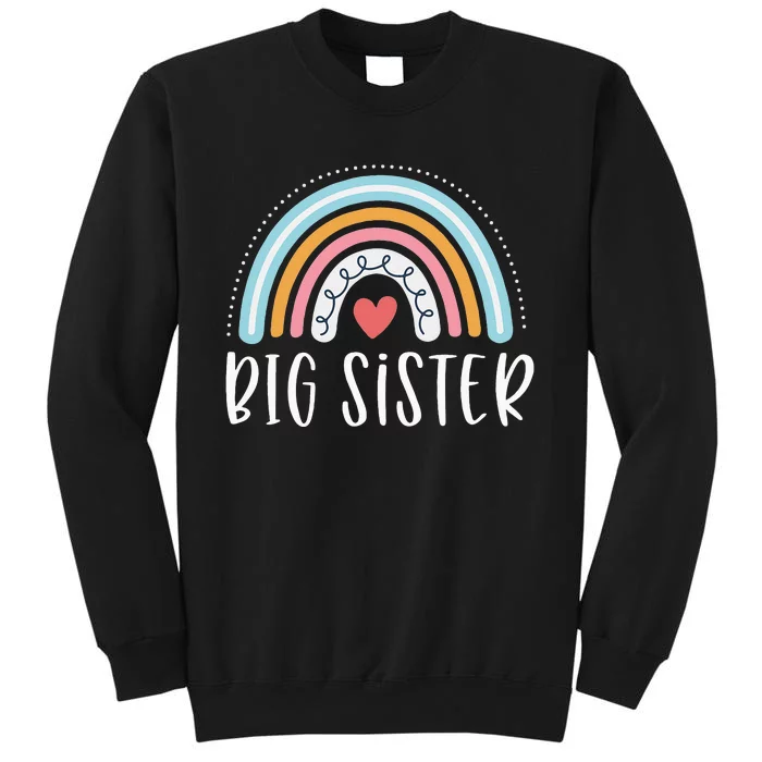 Big Sister Gifts Sibling Family Rainbow Graphic Sweatshirt