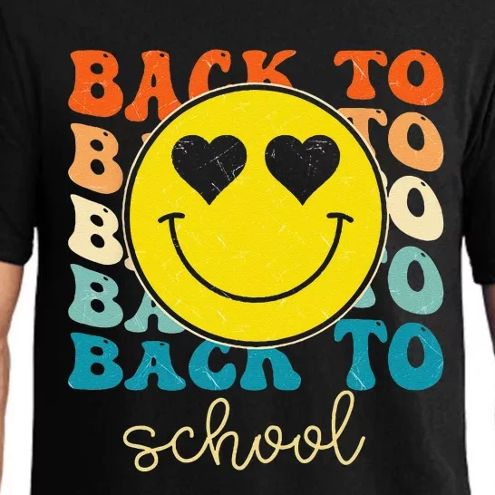 Boho Style Groovy Smile Back To School Pajama Set