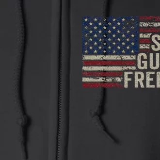 Beer Steak Guns & Freedom 4th July Usa Flag Bbq Drinking Full Zip Hoodie