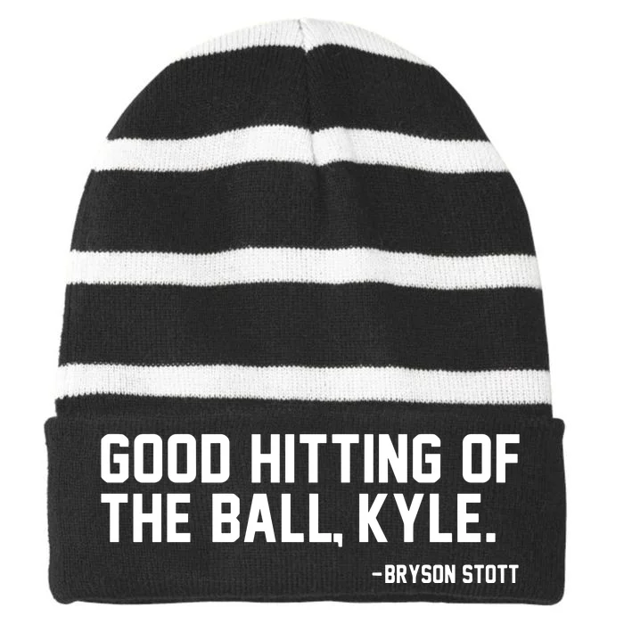 Bryson Stott Good Hitting Of The Ball Kyle Striped Beanie with Solid Band