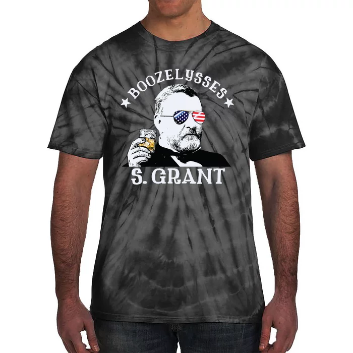 Boozelysses S Grant Ulysses S Grant Drinking Presidents Tie-Dye T-Shirt