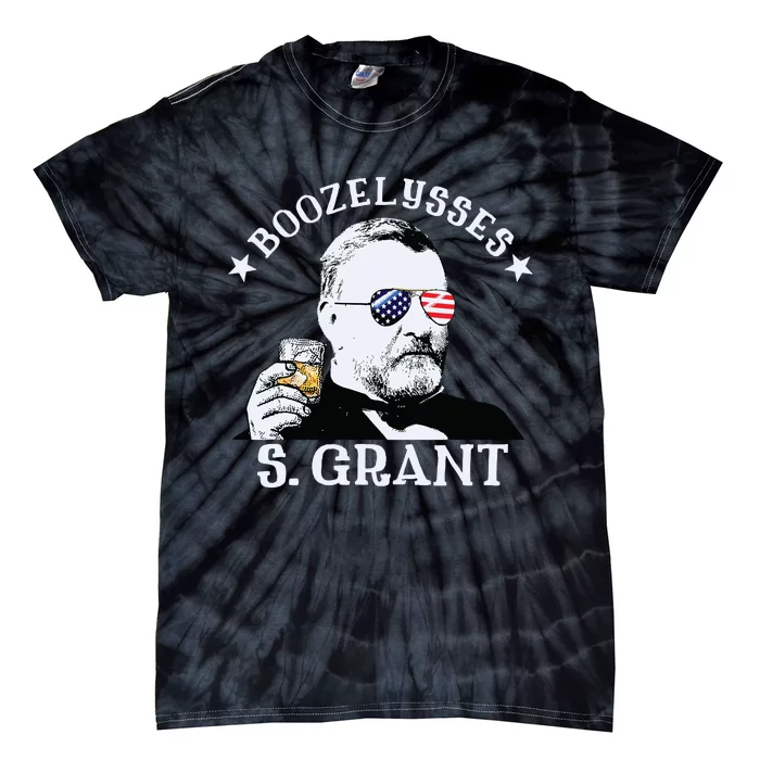 Boozelysses S Grant Ulysses S Grant Drinking Presidents Tie-Dye T-Shirt