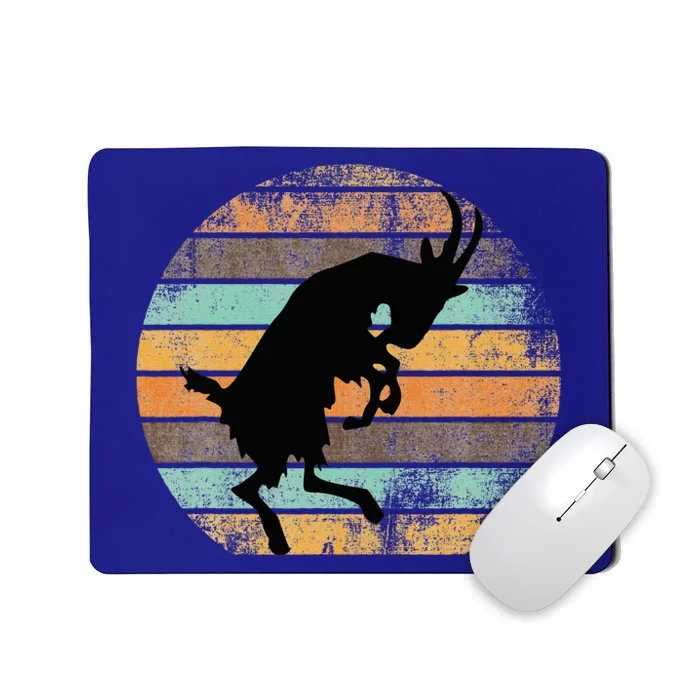 Billy Strings Goat Silhouette Retro Sunset Mousepad