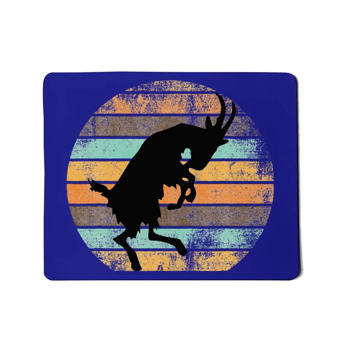 Billy Strings Goat Silhouette Retro Sunset Mousepad