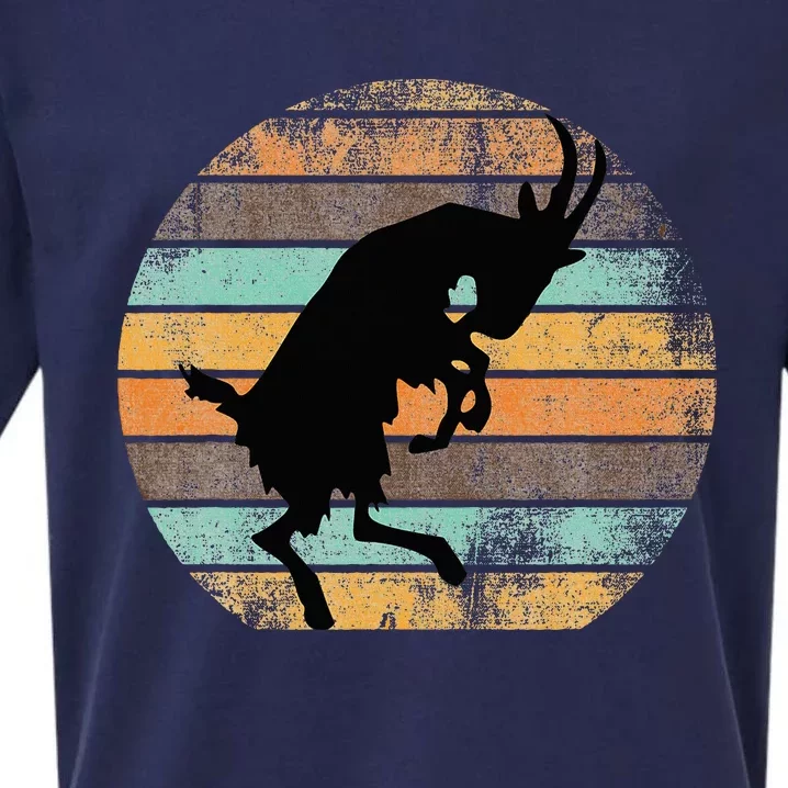 Billy Strings Goat Silhouette Retro Sunset Sueded Cloud Jersey T-Shirt